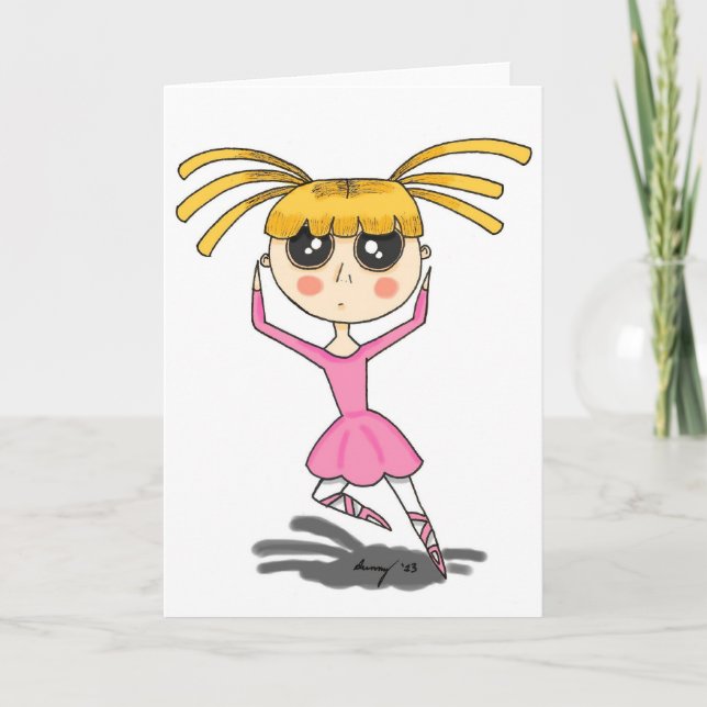 Ballerina Greeting Card Kort (Framsida)