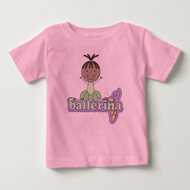 Ballerina - Grönt Baby Tutu Boddräkt Tee (Framsida)