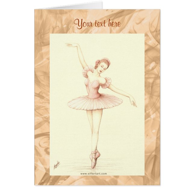 Ballerina Hälsningskort (Framsidan)