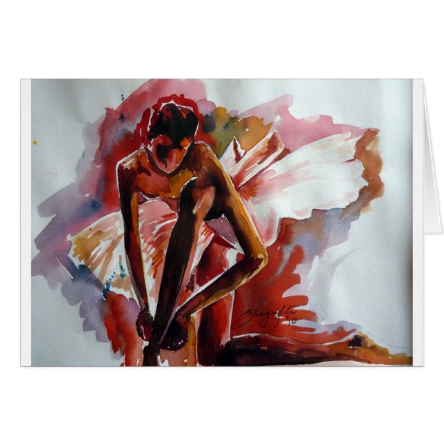 ballerina hälsningskort (Framsidan Horizontal)