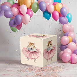 Ballerina Hamster Girls Birthday Favor Box Presentaskar