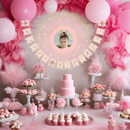 Ballerina Hamster Girls Birthday Vimplar