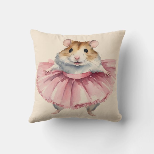 Ballerina Hamster Girls Kudde (Baksida)