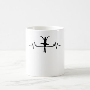 Ballerina Heartslag Design Roligt Classic Ballet G Kaffemugg
