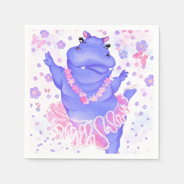 Ballerina Hippo Napkins Pappersservett (Framsidan)
