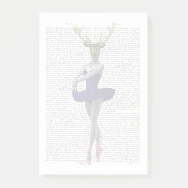 Ballerina Hjort i Blue Post-it Block (Framsida)