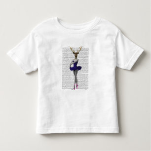 Ballerina Hjort i Blue T Shirt