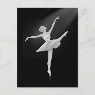 Ballerina i Anpassadet Silver och Black Vykort