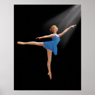 Ballerina i Arabesque Position Poster