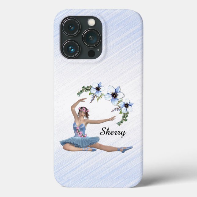 Ballerina i Blue Personal Namn (Baksida)