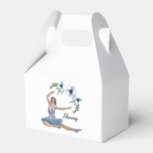 Ballerina i Blue Personal Namn Presentaskar