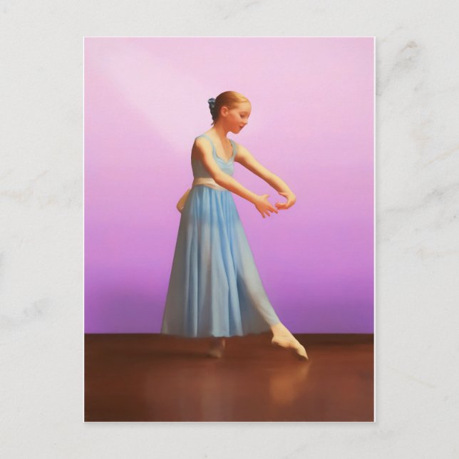 Ballerina i Blue Vykort (Framsida)