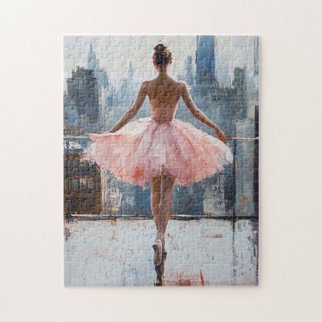 Ballerina i City Impressionist Pussel (Vertikal)
