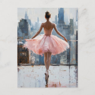 Ballerina i City Impressionist Vykort