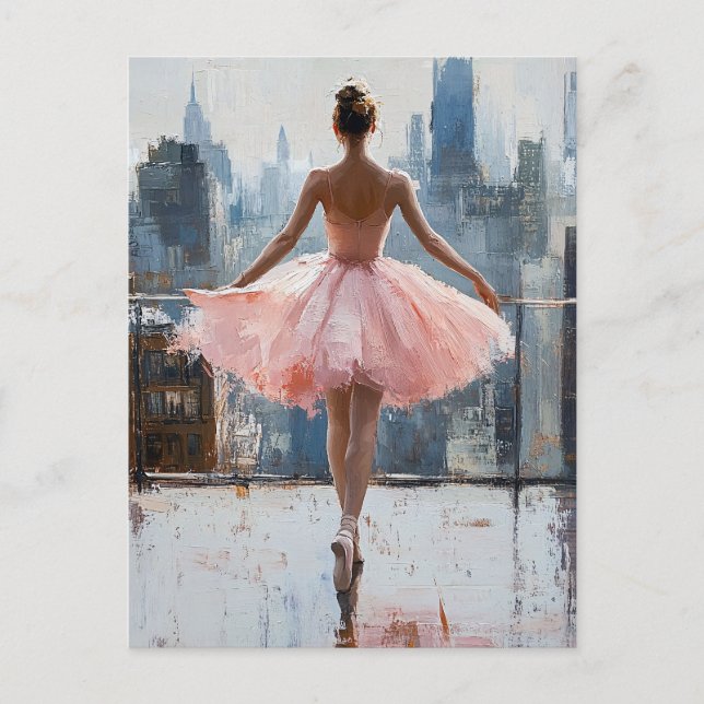 Ballerina i City Impressionist Vykort (Framsida)