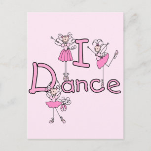 Ballerina I Dance T-shirts och Gifts Vykort