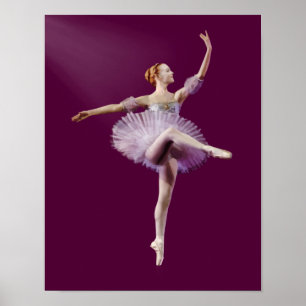 Ballerina i Lila och vitt Anpassade Poster