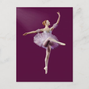 Ballerina i Lila och vitt Anpassade Vykort