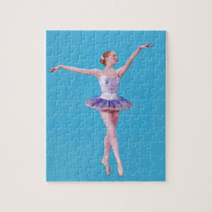 Ballerina i lilor och vit pussel