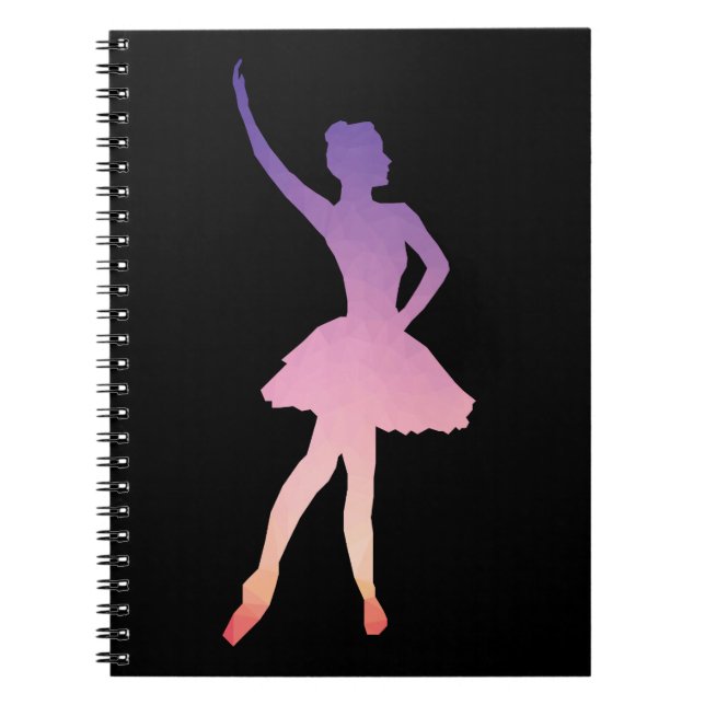Ballerina i modern geometrisk design anteckningsbok (Framsidan)