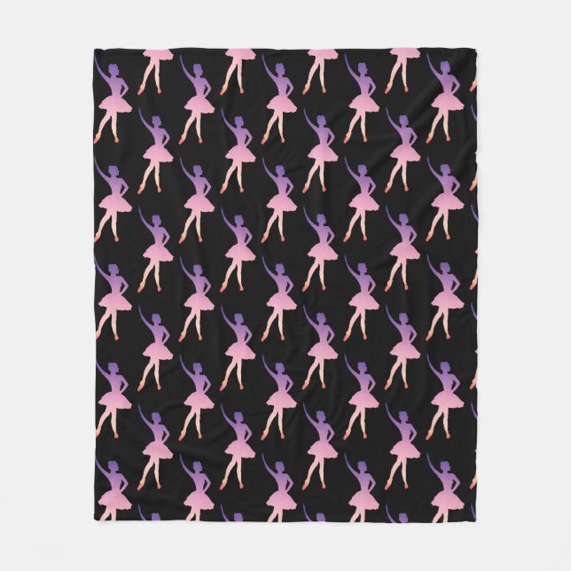 Ballerina i modern geometrisk design fleecefilt (Framsidan)