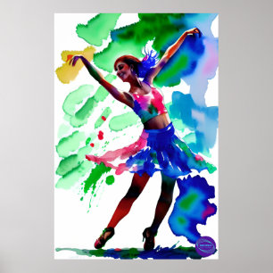 BALLERINA I NEON OIL POSTER