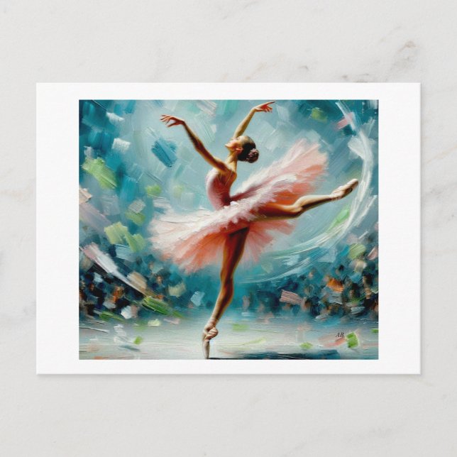 Ballerina i Rosa. Vykort (Framsida)