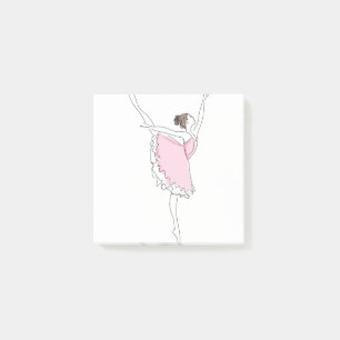 ballerina i rosaklänning post-it block