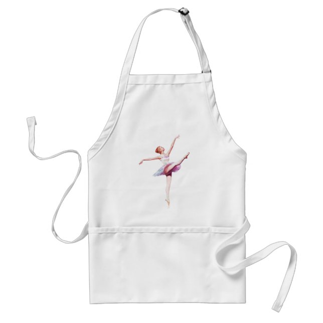 Ballerina i rosor och lavendel, Monogram Förkläde (Framsidan)