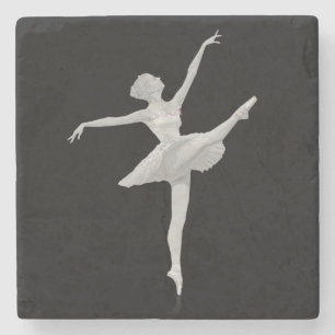 Ballerina i silver och svart stenunderlägg