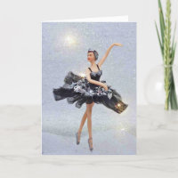 Ballerina i svart prydnad