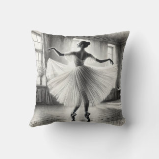 Ballerina i svartvitt kudde