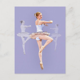 Ballerina i tre exemplar, vykort