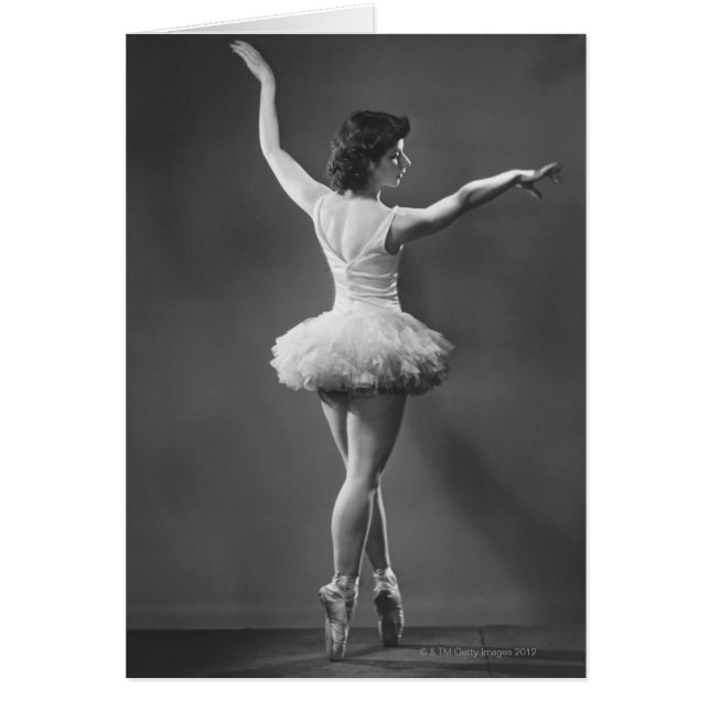 Ballerina i Tutu Hälsningskort (Framsidan)