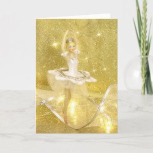 Ballerina i vitt (Lodrät) Helgkort