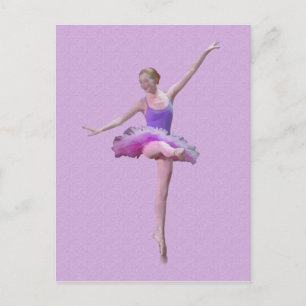 Ballerina i vykort för Rosa och Lila