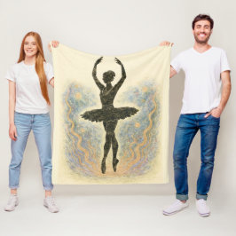 Ballerina in Graziöser Anmut - Sanfte Farben Fleecefilt