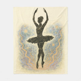 Ballerina in Graziöser Anmut - Sanfte Farben Fleecefilt