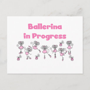 Ballerina in Progress T-shirts and Gifts Vykort