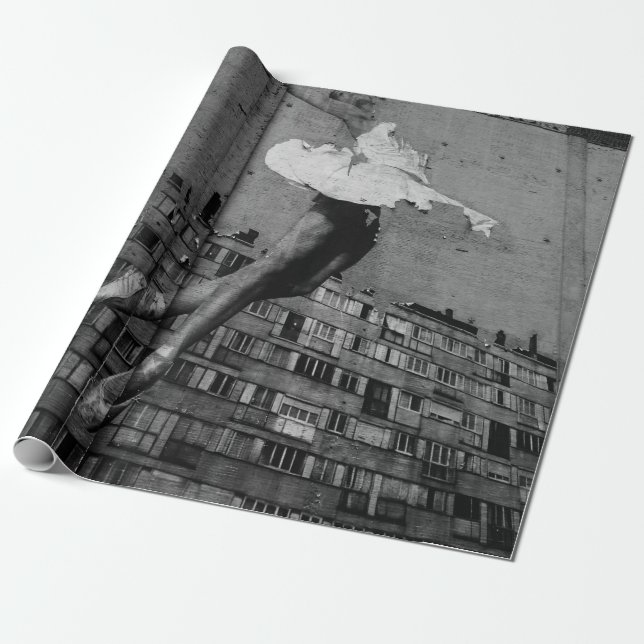 BALLERINA IN WHITE DRESS MURAL PRESENTPAPPER (Utrullad)