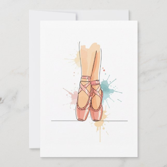 ballerina inbjudningar (Framsida)