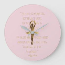 Ballerina Inspirational Dance Quote Ballet Dancer Stor Klocka
