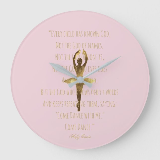 Ballerina Inspirational Dance Quote Ballet Dancer Stor Klocka (Framsida)