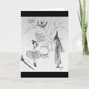 Ballerina inte längre en Witch Halloween Hälsning Kort