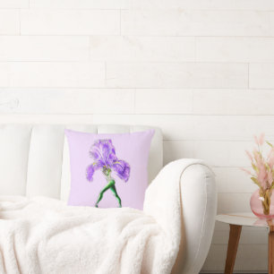 Ballerina Iris Blomma Balett Dansare Kudde
