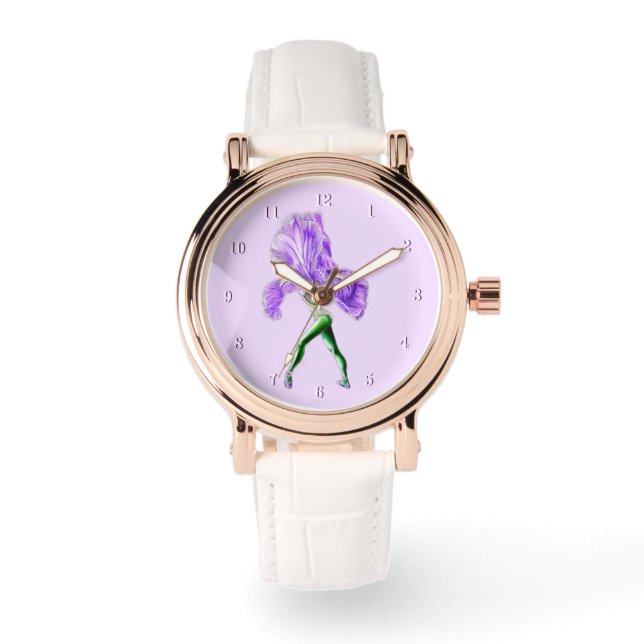 Ballerina Iris Blomma Balettdansare Ur Armbandsur (Framsida)