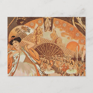 Ballerina Japanska Steinlen Reve Fransk Art Dance Vykort