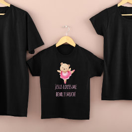 Ballerina Jesus Älskar Mig Knappt Något Alls Krist T Shirt
