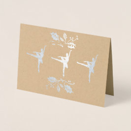 Ballerina jul folierat kort