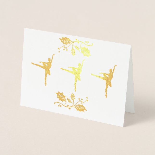 Ballerina jul folierat kort (Framsida)
